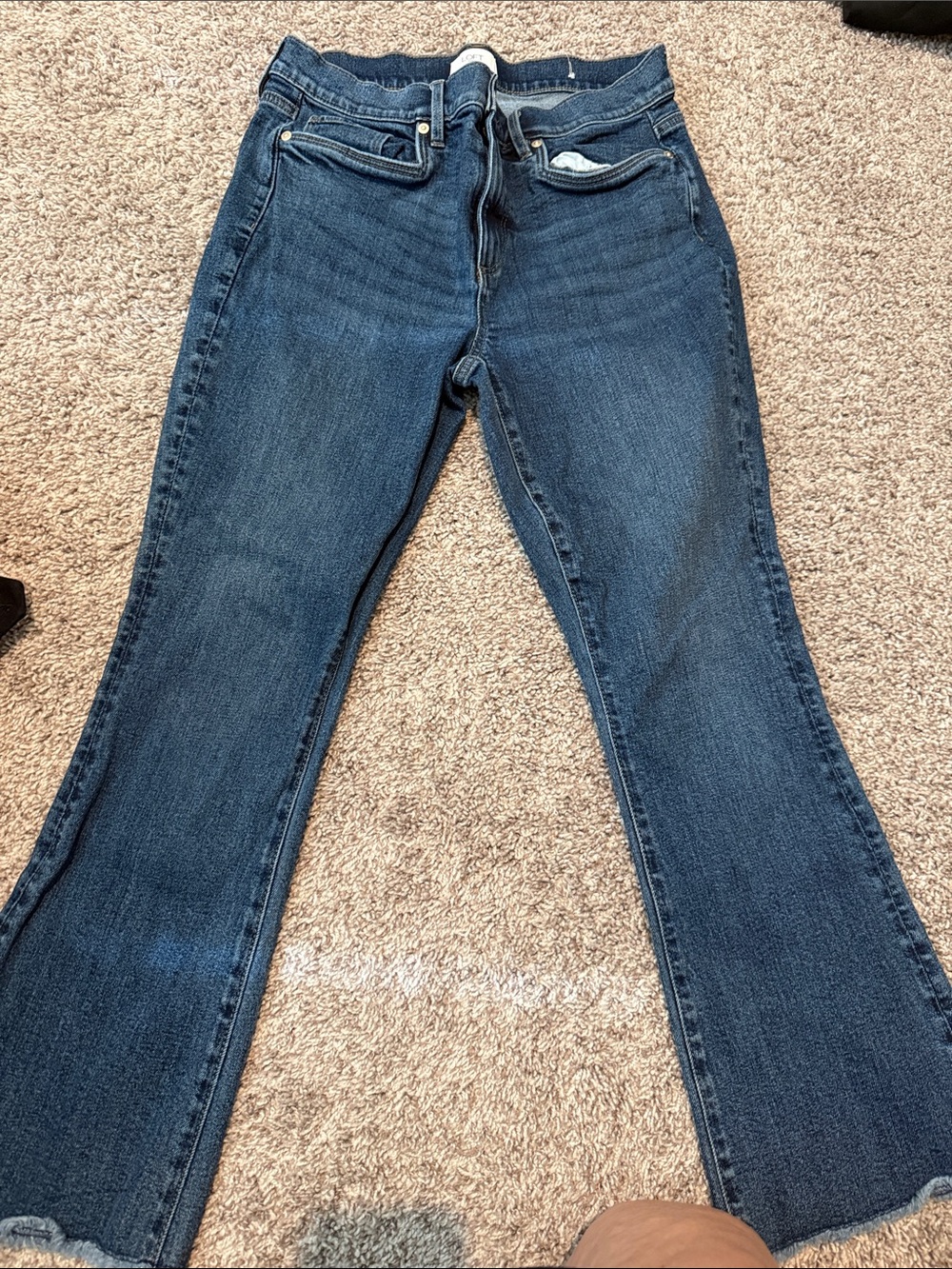LOFT Women's Dark Blue Flare Jeans